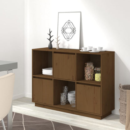 Credenza Miele 110,5x35x80 cm in Legno Massello di Pino - homemem39