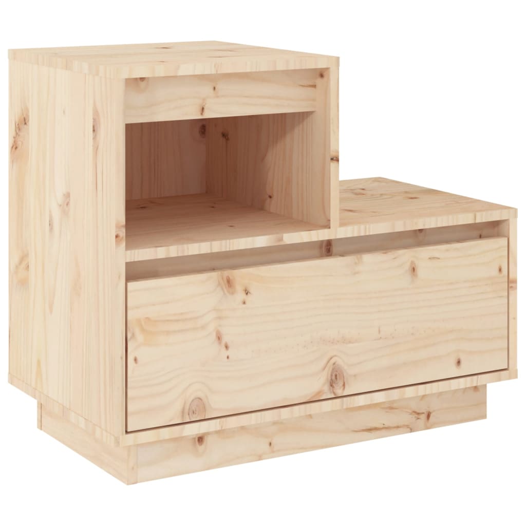 Comodini 2 pz 60x34x51 cm in Legno Massello di Pino - homemem39