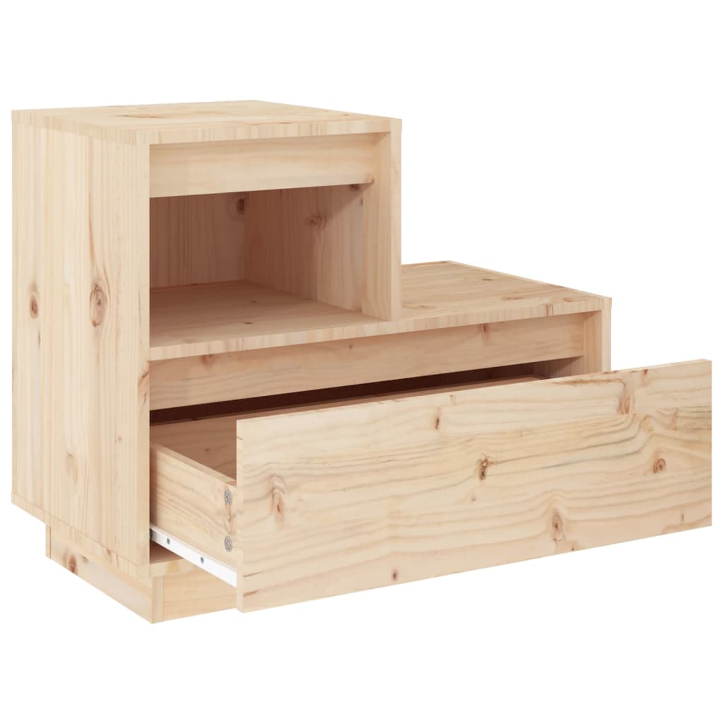 Comodini 2 pz 60x34x51 cm in Legno Massello di Pino - homemem39