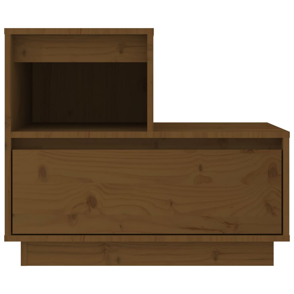 Comodini 2 pz Miele 60x34x51 cm in Legno Massello di Pino - homemem39