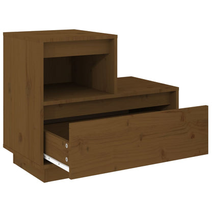 Comodini 2 pz Miele 60x34x51 cm in Legno Massello di Pino - homemem39