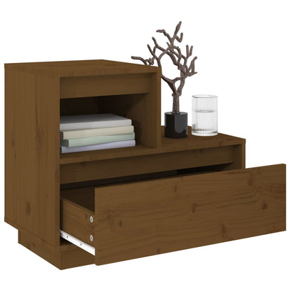 Comodini 2 pz Miele 60x34x51 cm in Legno Massello di Pino - homemem39