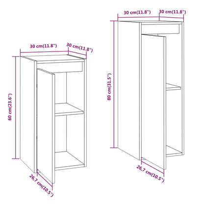 Mobili Porta TV 2 pz Miele in Legno Massello di Pino - homemem39