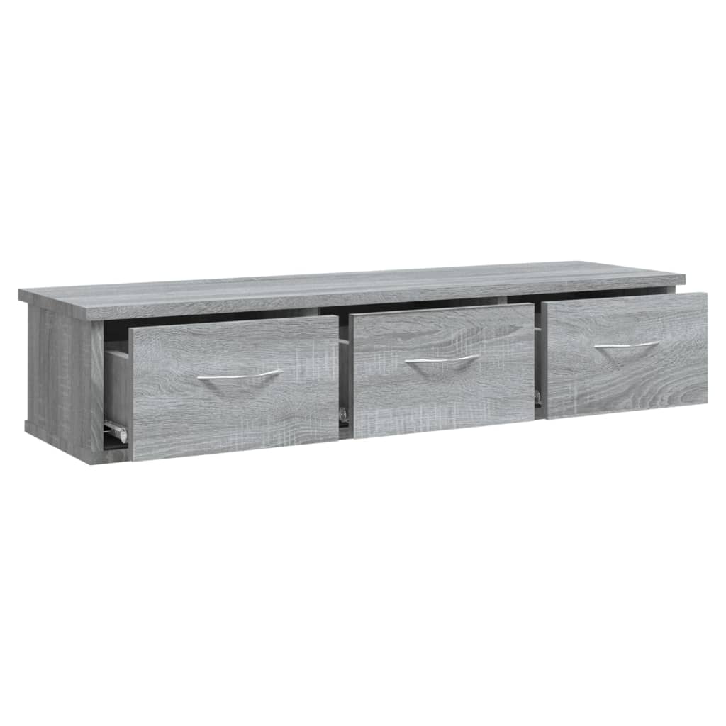 Mobile a Muro Grigio Sonoma 88x26x18,5 cm in Legno Multistrato - homemem39