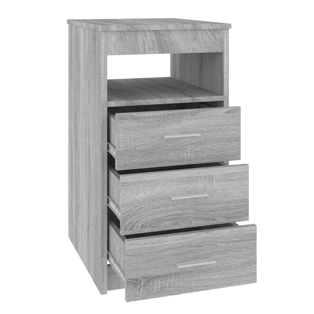 Cassettiera Grigio Sonoma 40x50x76 cm in Legno Multistrato - homemem39