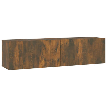 Mobile TV a Parete Rovere Fumo 120x30x30cm Legno Ingegnerizzato - homemem39