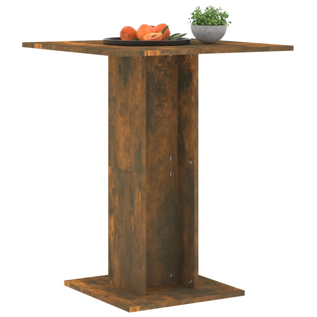 Tavolo da Bistrot Rovere Fumo 60x60x75cm in Legno Multistrato - homemem39