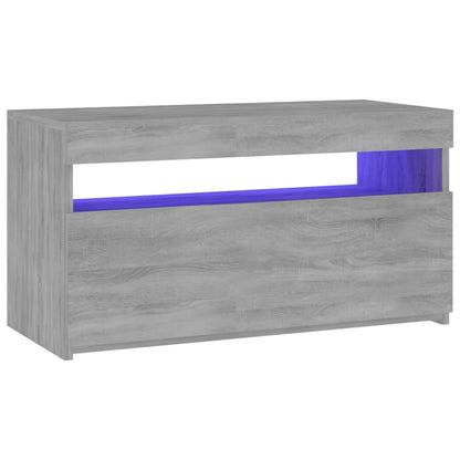 Mobile Porta TV con Luci LED Grigio Sonoma 75x35x40 cm - homemem39