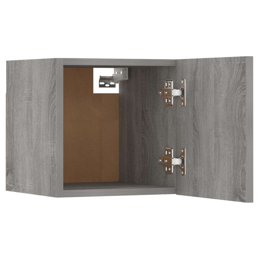 Armadietti TV Montati a Parete Grigio Sonoma 30,5x30x30 cm - homemem39