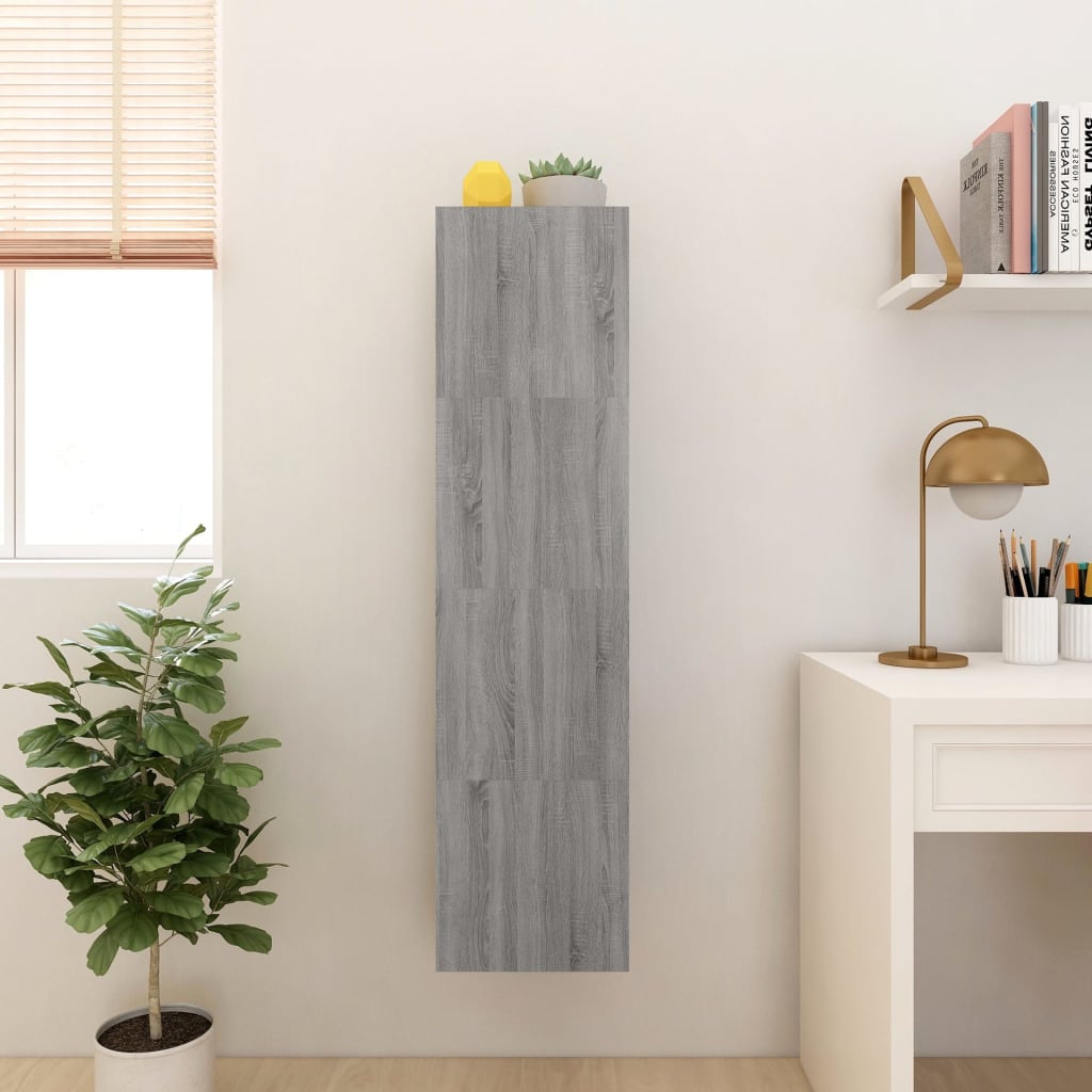 Armadietti TV Montati a Parete 4 pz Grigio Sonoma 30,5x30x30 cm - homemem39