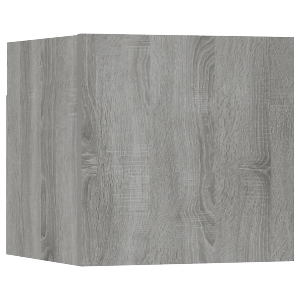 Armadietti TV Montati a Parete 4 pz Grigio Sonoma 30,5x30x30 cm - homemem39