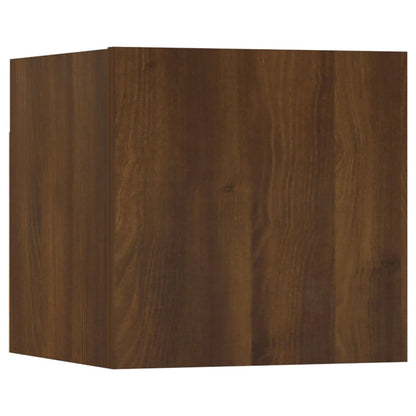 Armadietto TV Montato a Parete Rovere Marrone 30,5x30x30 cm - homemem39