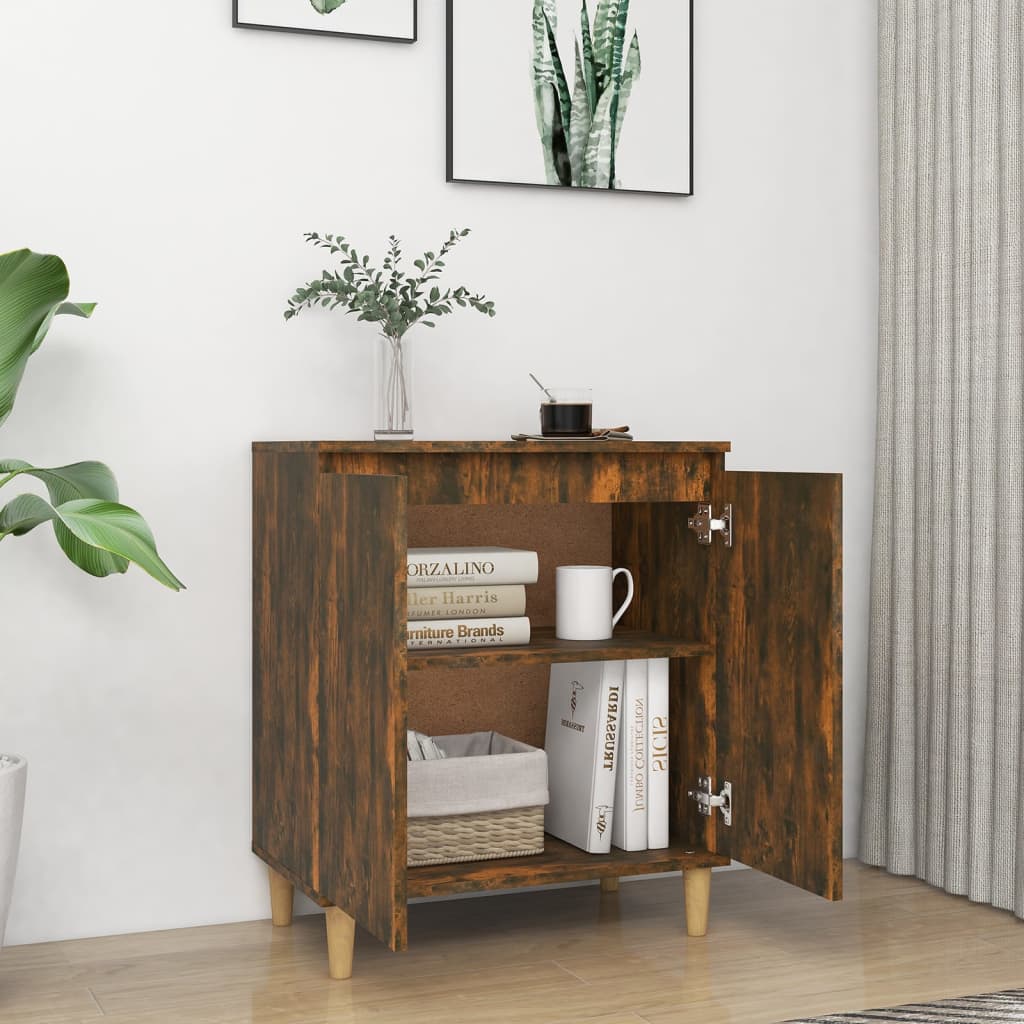 Credenza Rovere Fumo 60x35x70 cm in Legno Multistrato - homemem39