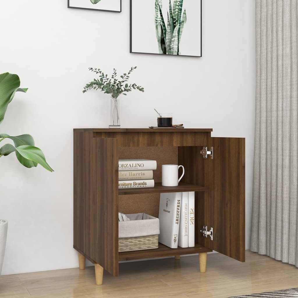 Credenza Rovere Marrone 60x35x70 cm in Legno Ingegnerizzato - homemem39