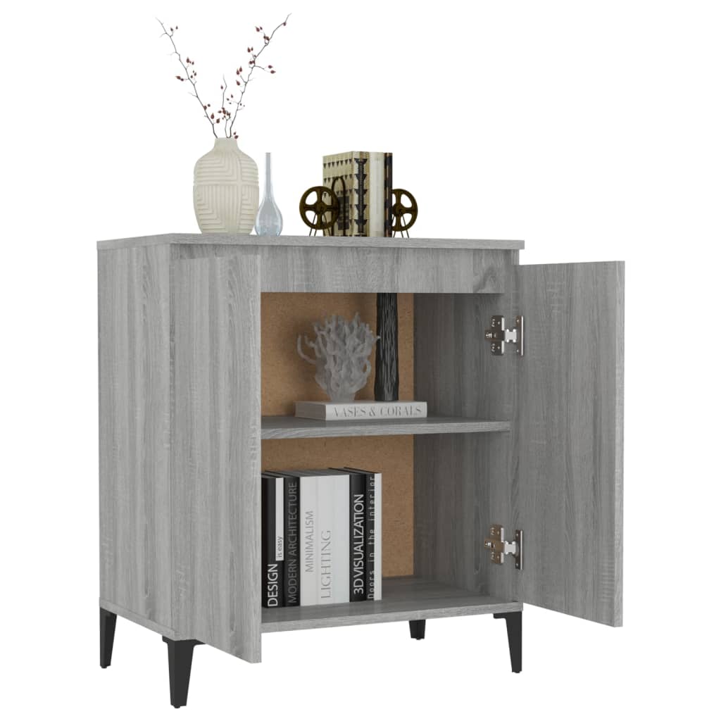 Credenza Grigio Sonoma 60x35x70 cm in Legno Ingegnerizzato - homemem39