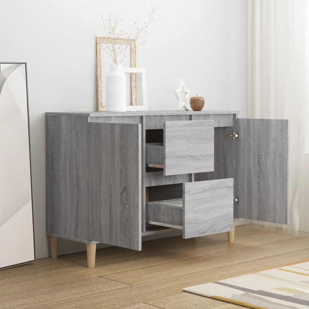 Credenza Grigio Sonoma 103,5x35x70 cm in Legno Ingegnerizzato - homemem39