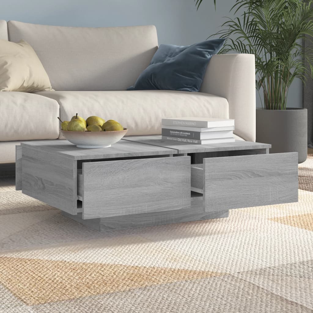 Tavolino da Salotto Grigio Sonoma 90x60x31 cm Legno Multistrato - homemem39