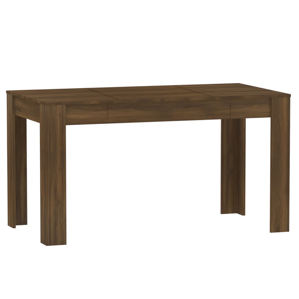 Tavolo da Pranzo Rovere Marrone 140x74,5x76cm Legno Multistrato - homemem39