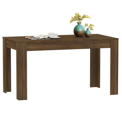 Tavolo da Pranzo Rovere Marrone 140x74,5x76cm Legno Multistrato - homemem39