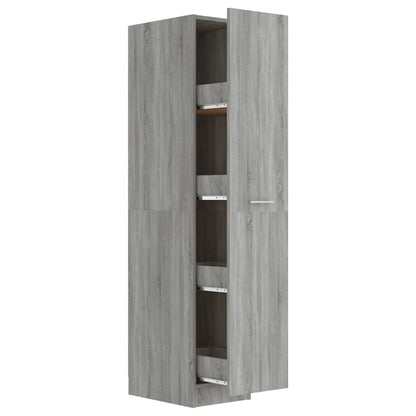 Mobile Farmacia Grigio Sonoma 30x42,5x150 cm Legno Multistrato - homemem39