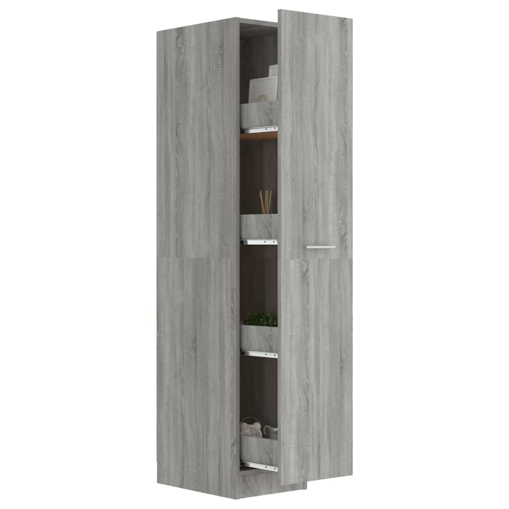 Mobile Farmacia Grigio Sonoma 30x42,5x150 cm Legno Multistrato - homemem39