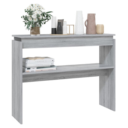 Tavolino Consolle Grigio Sonoma 102x30x80 cm Legno Multistrato - homemem39