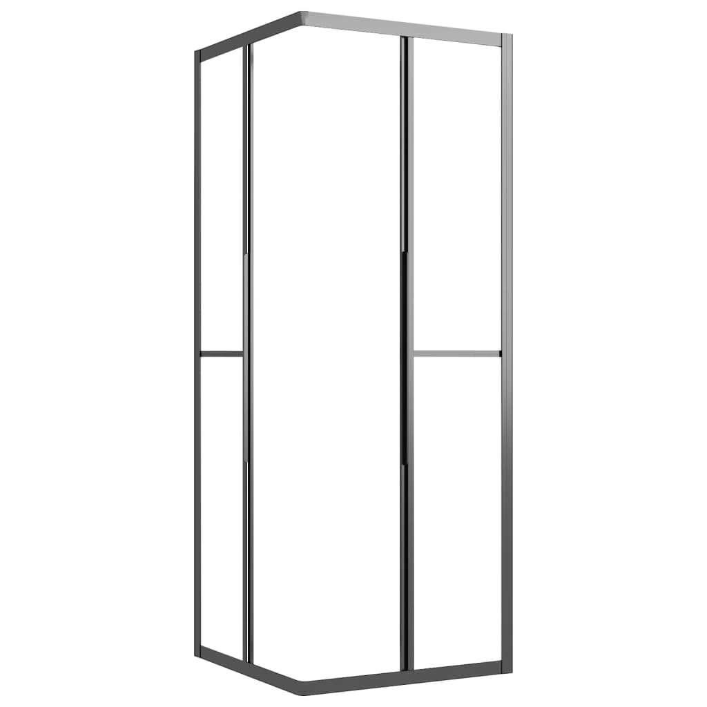 Cabina Doccia ESG Smerigliato 80x80x180 cm Nera - homemem39