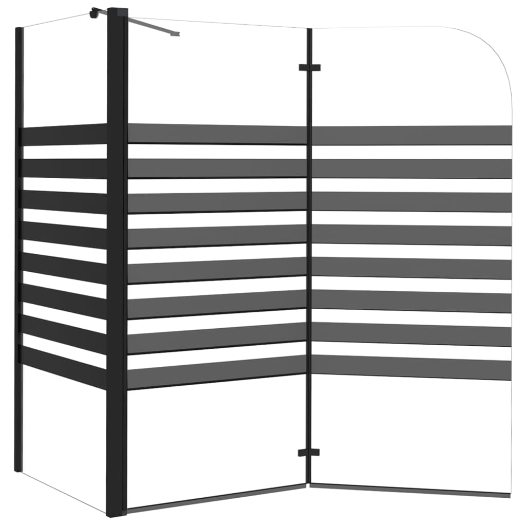 Box Doccia a Strisce 120x68x130 cm in Vetro Temperato - homemem39