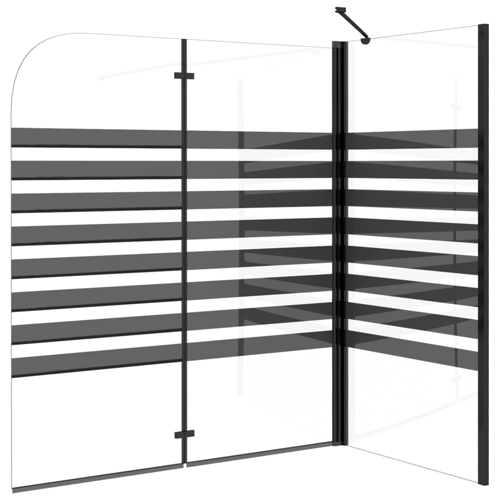 Box Doccia a Strisce 120x68x130 cm in Vetro Temperato - homemem39