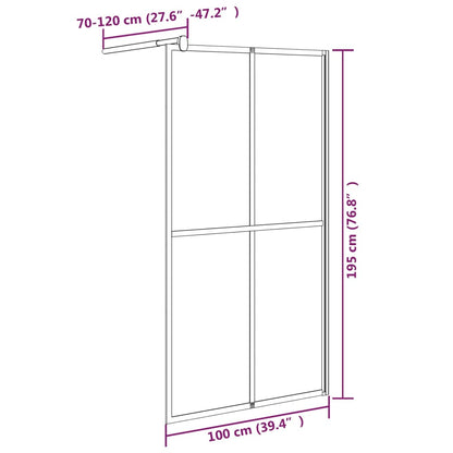 Cabina Doccia 100x195 cm Vetro Temperato Scuro - homemem39