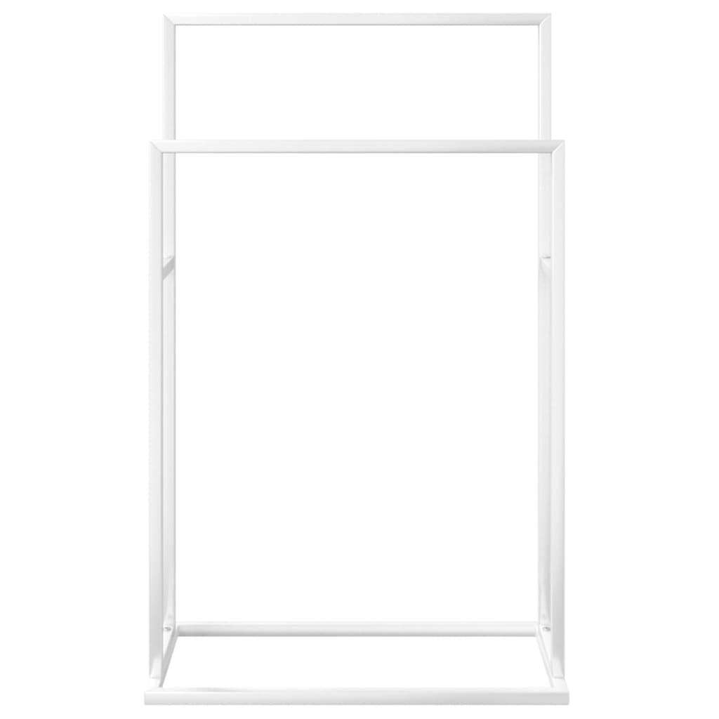 Portasciugamani Autoportante Bianco 48x24x78,5 cm in Ferro - homemem39