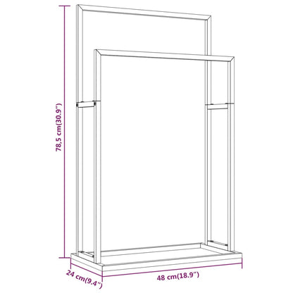 Portasciugamani Autoportante Bianco 48x24x78,5 cm in Ferro - homemem39