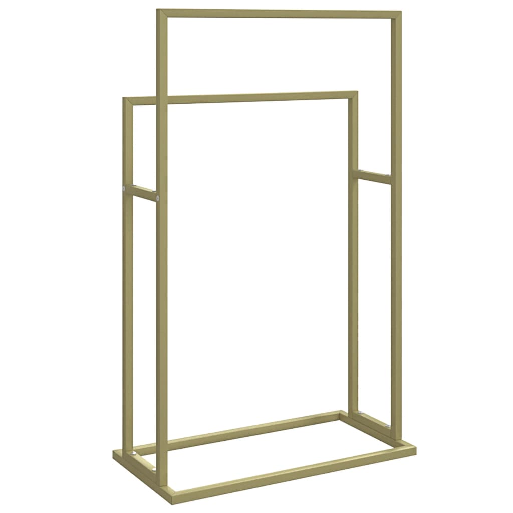 Portasciugamani da Pavimento Oro 48x24x78,5 cm in Ferro - homemem39