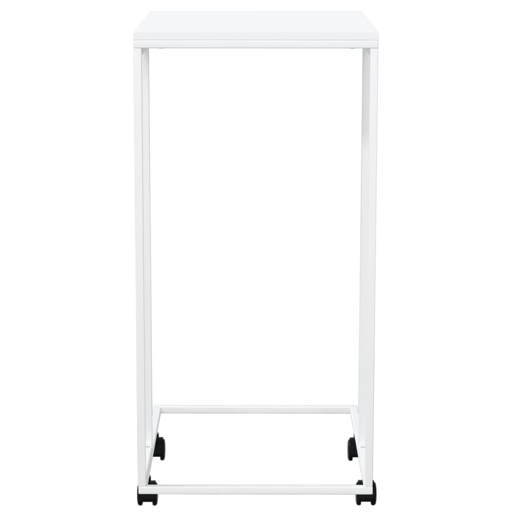 Tavolino con Ruote Bianco 40x30x63,5cm in Legno Ingegnerizzato - homemem39