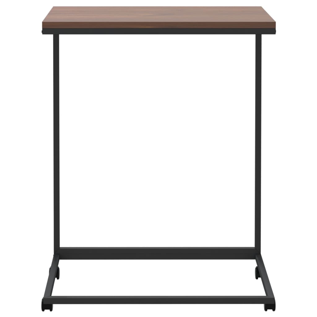 Tavolino con Ruote Nero 55x35x70 cm in Legno Multistrato - homemem39