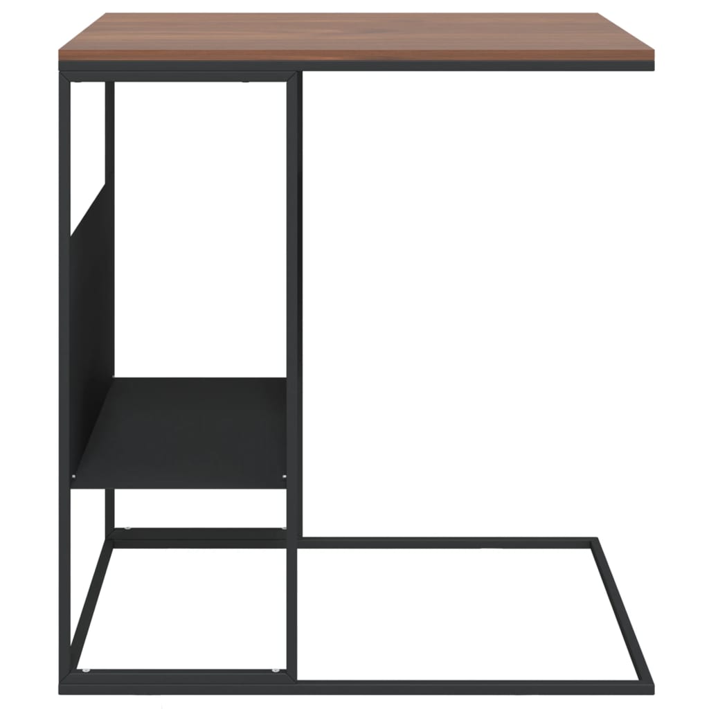 Tavolino Nero 55x36x59,5 cm Legno Multistrato - homemem39