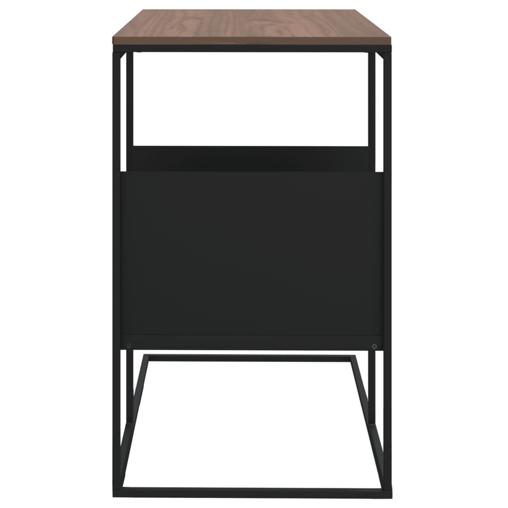 Tavolino Nero 55x36x59,5 cm Legno Multistrato - homemem39