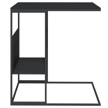 Tavolino Nero 55x36x59,5 cm Legno Multistrato - homemem39