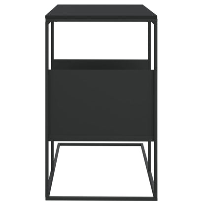 Tavolino Nero 55x36x59,5 cm Legno Multistrato - homemem39