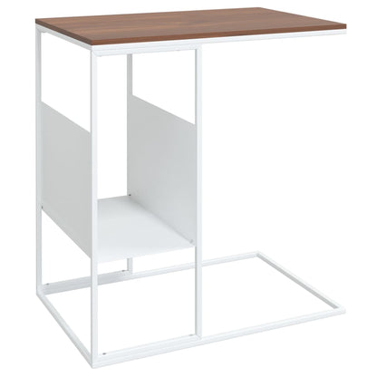 Tavolino Bianco 55x36x59,5 cm Legno Multistrato - homemem39