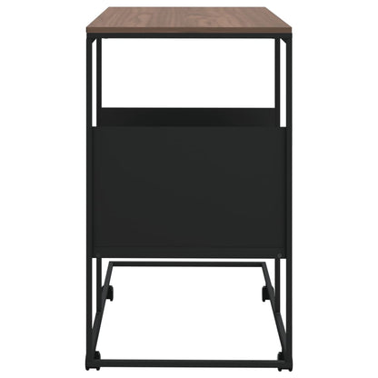 Tavolino con Ruote Nero 55x36x63,5 cm in Legno Multistrato - homemem39