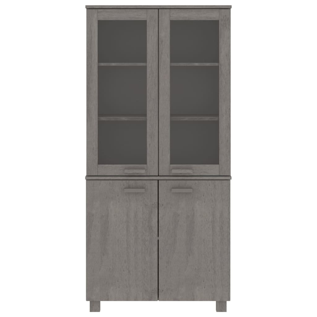 Credenza HAMAR in Legno Massello di Pino Grigio Chiaro - homemem39