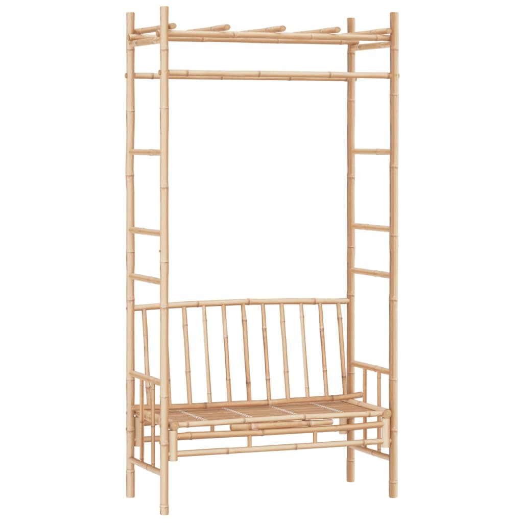 Panca da Giardino con Pergola 116 cm in Bambù - homemem39