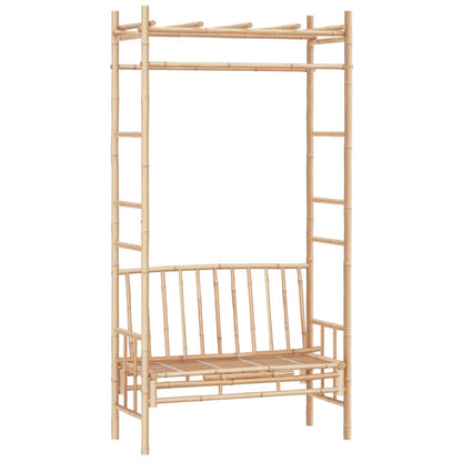 Panca da Giardino con Pergola 116 cm in Bambù - homemem39