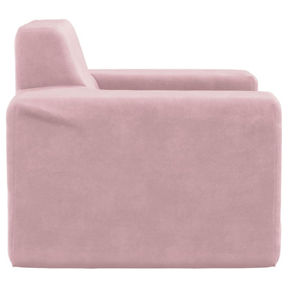 Divano per Bambini Rosa in Morbido Peluche - homemem39