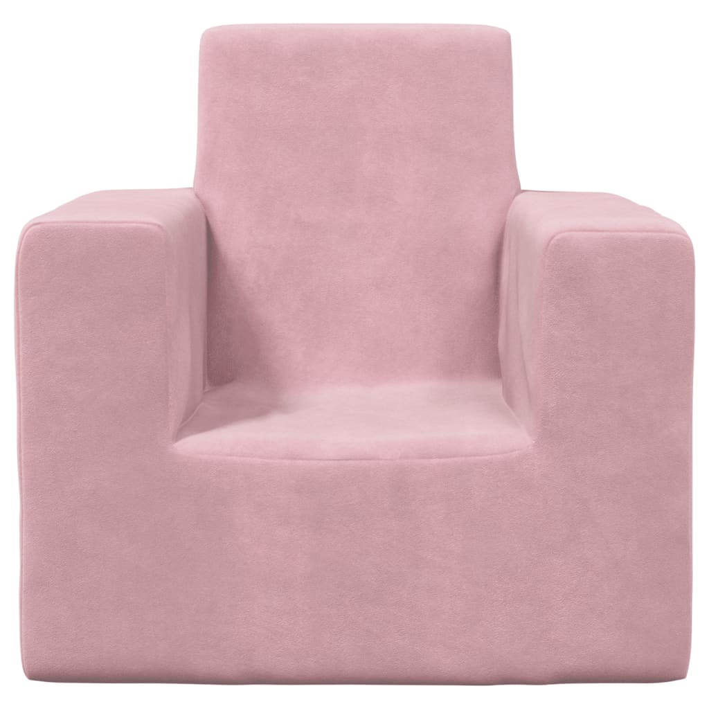 Divano per Bambini Rosa in Morbido Peluche - homemem39