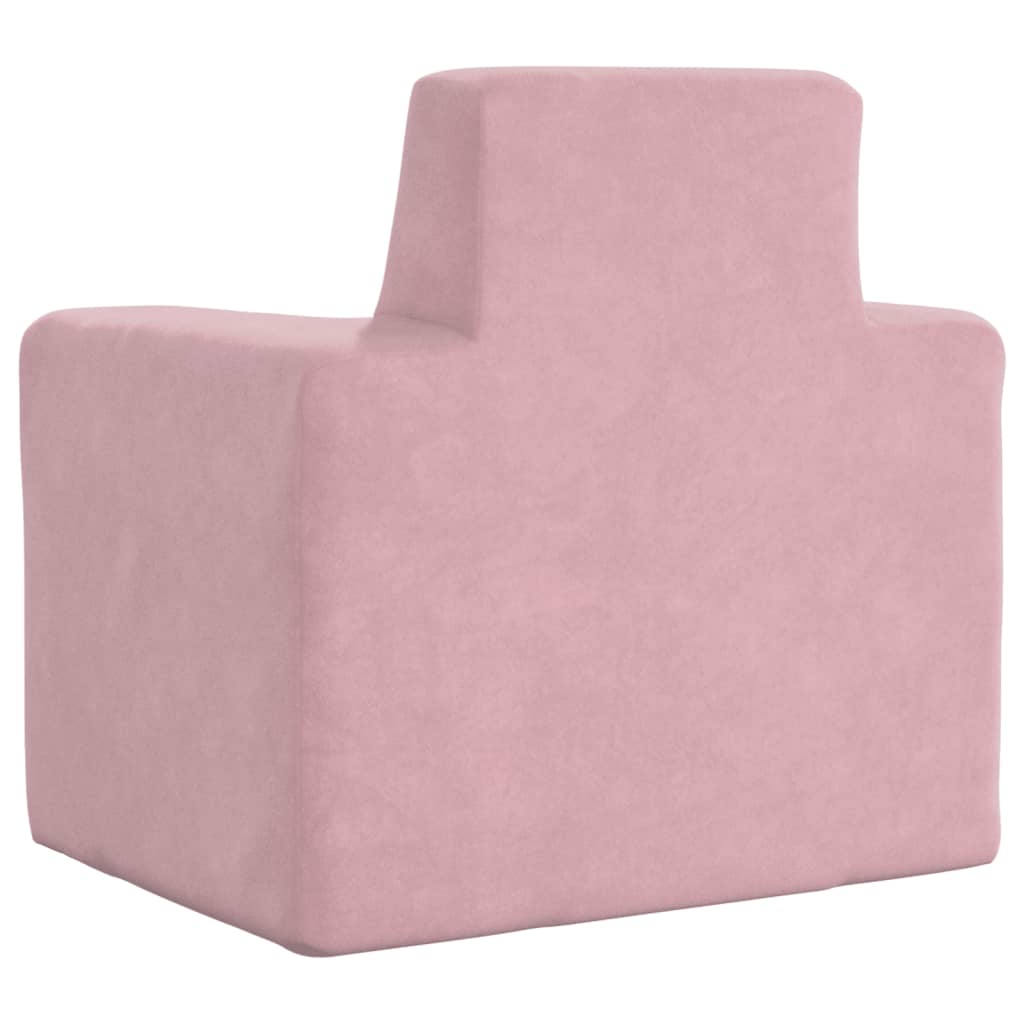 Divano per Bambini Rosa in Morbido Peluche - homemem39