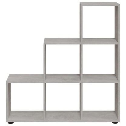 Libreria a Scala Grigio Cemento 107 cm in Legno Multistrato - homemem39