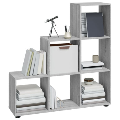 Libreria a Scala Grigio Sonoma 107 cm in Legno Multistrato - homemem39