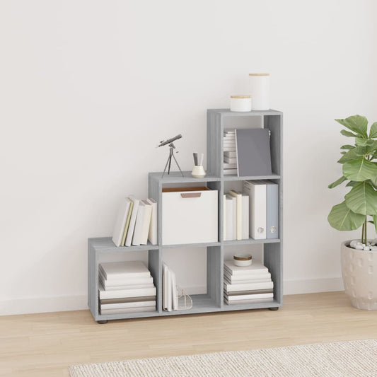 Libreria a Scala Grigio Sonoma 107 cm in Legno Multistrato - homemem39